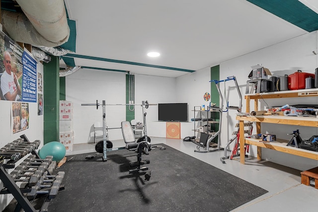 view of exercise area