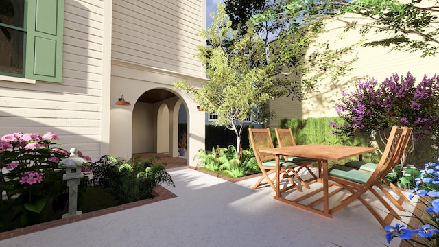 view of patio / terrace featuring outdoor dining space