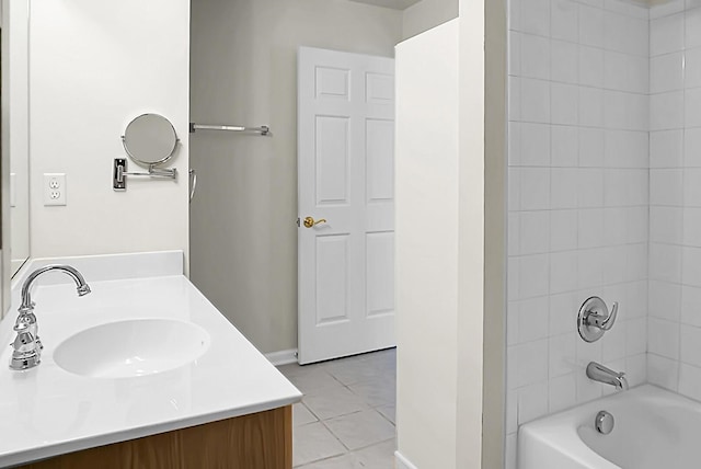 8800 Dorchester Rd Unit 2004, North Charleston, SC 29420 - full bath featuring vanity, tile patterned floors, and washtub / shower combination