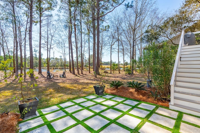 view of yard with a patio