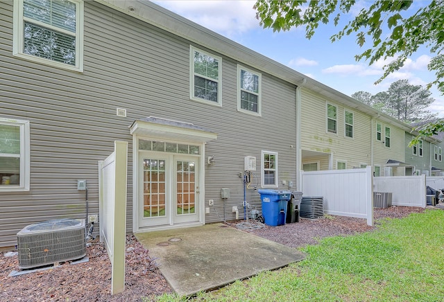 9646 Scarborough Ct, Summerville, SC 29485 - rear view of house featuring central AC and a patio