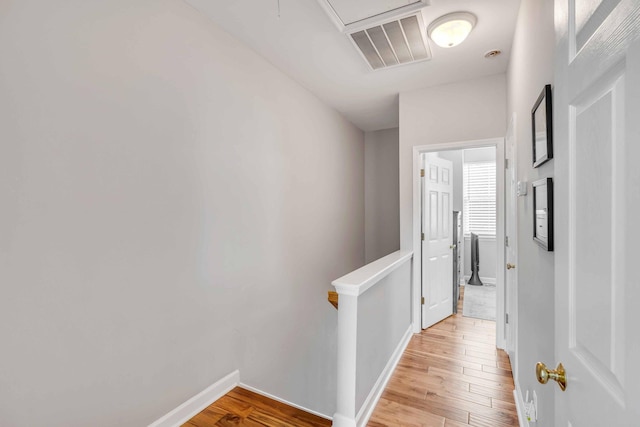 hall featuring light hardwood / wood-style flooring