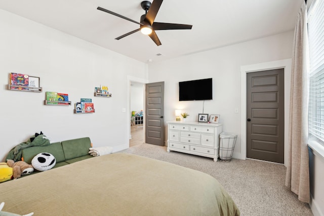 643 Blueway Ave, Summerville, SC 29486 - carpeted bedroom with baseboards and a ceiling fan