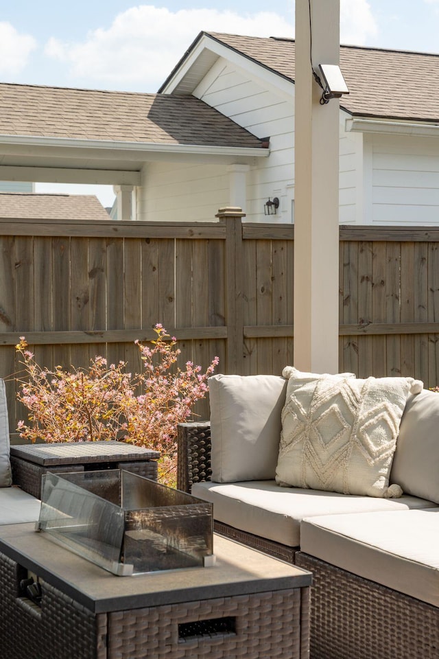643 Blueway Ave, Summerville, SC 29486 - view of patio / terrace featuring outdoor lounge area and fence