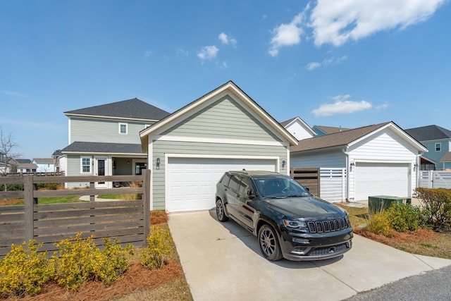 643 Blueway Ave, Summerville, SC 29486 - view of front facade with a garage, driveway, and fence