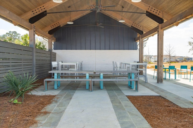 643 Blueway Ave, Summerville, SC 29486 - view of patio / terrace with outdoor dining space and fence