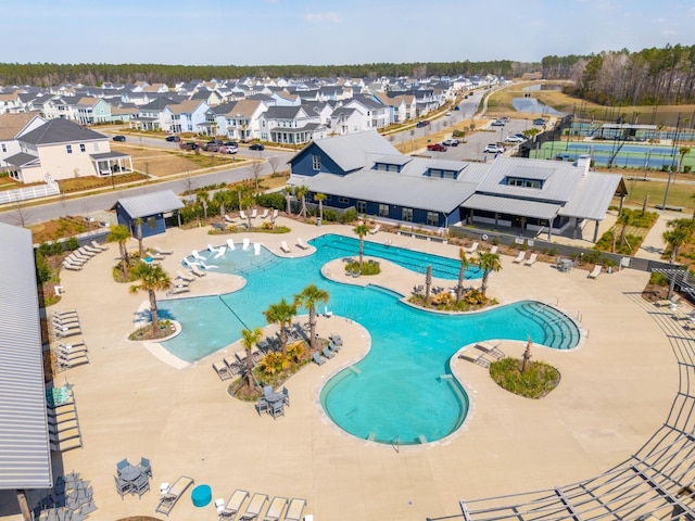 643 Blueway Ave, Summerville, SC 29486 - pool featuring a residential view and a patio