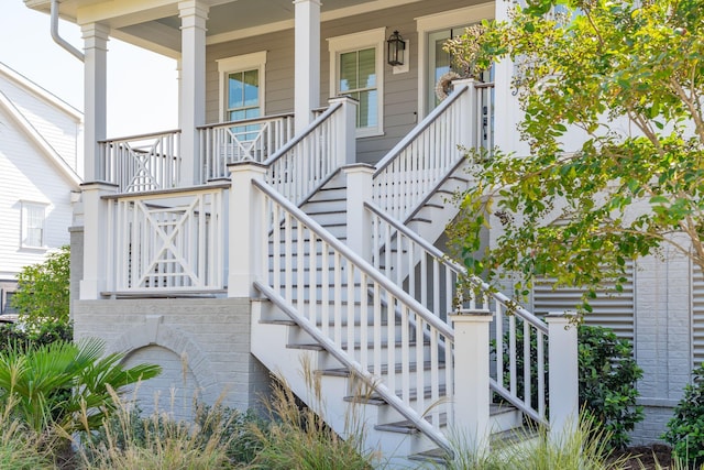 property entrance with a porch