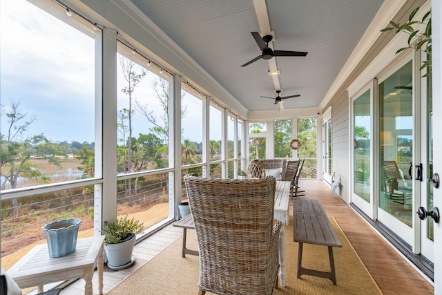 view of sunroom / solarium