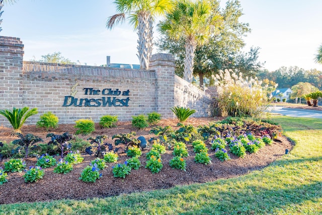 view of community sign