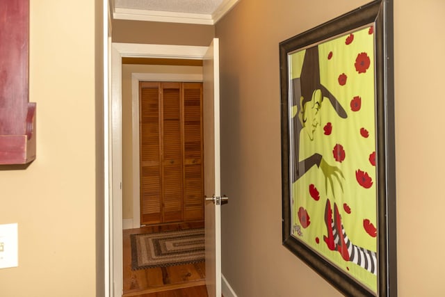 152 Mansfield Blvd, Charleston, SC 29418 - corridor with ornamental molding and wood finished floors