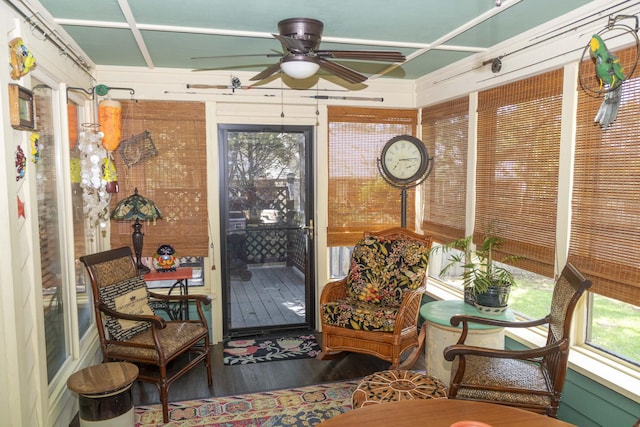 152 Mansfield Blvd, Charleston, SC 29418 - sunroom featuring a ceiling fan and healthy amount of natural light