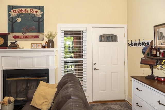 152 Mansfield Blvd, Charleston, SC 29418 - entrance foyer featuring a glass covered fireplace