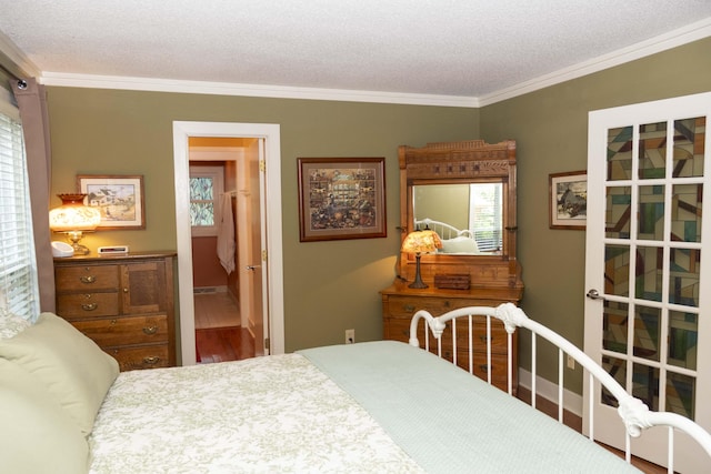 152 Mansfield Blvd, Charleston, SC 29418 - bedroom with ornamental molding, a textured ceiling, and baseboards