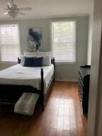 bedroom featuring hardwood / wood-style floors