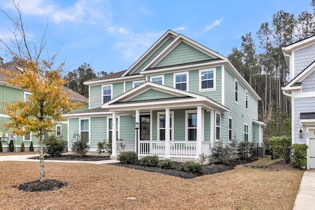 view of front of home featuring a porch