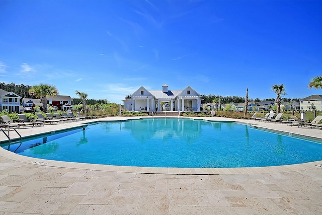 view of pool with a patio