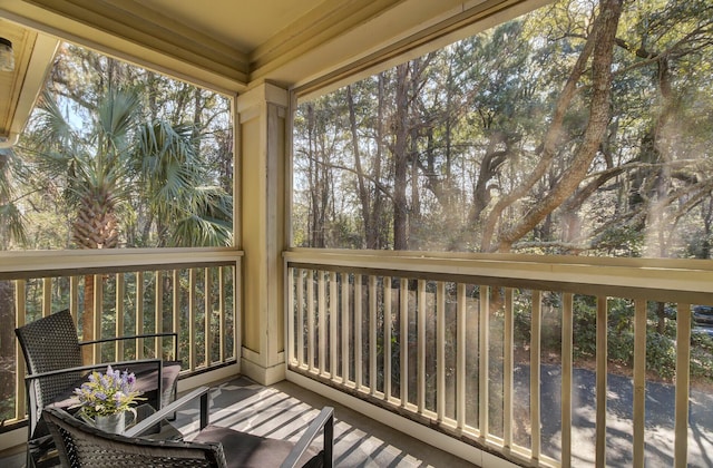 view of sunroom / solarium