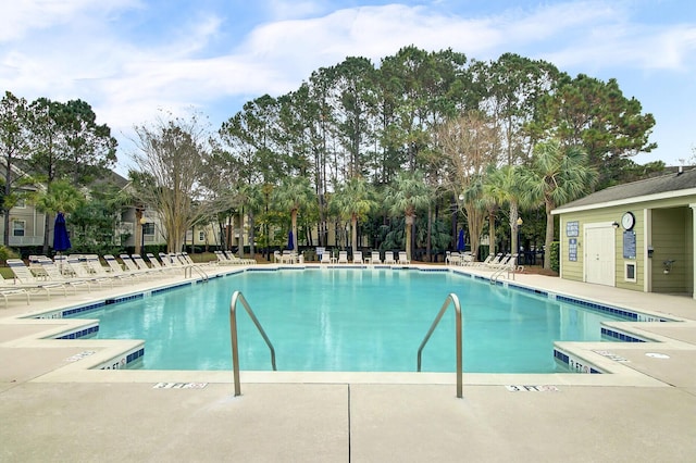 pool featuring a patio