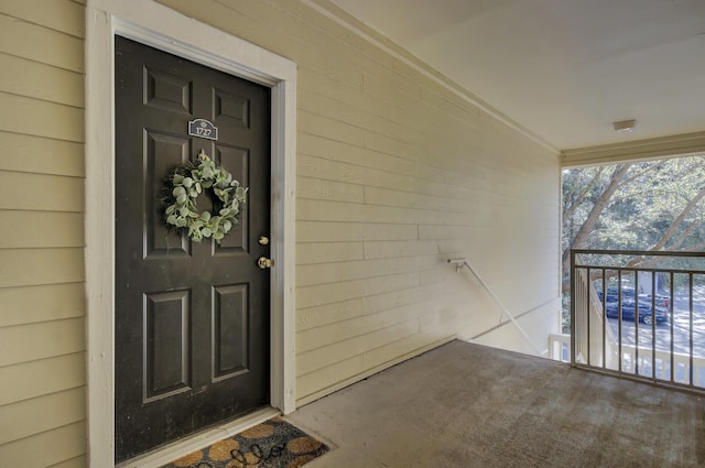 view of doorway to property