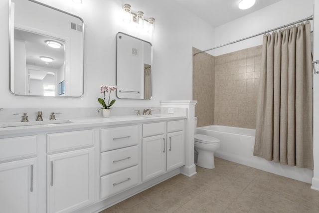 145 Pier View St Unit 407, Charleston, SC 29492 - full bathroom featuring double vanity, toilet, and shower / tub combo