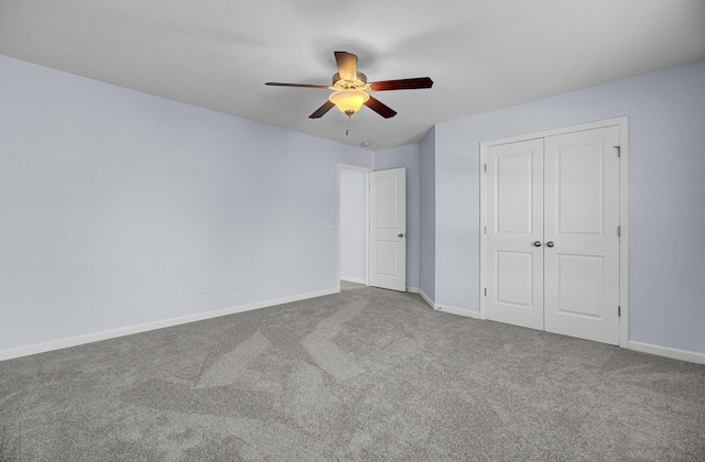 123 Blackwater Way, Moncks Corner, SC 29461 - unfurnished bedroom with carpet flooring, a closet, and a ceiling fan
