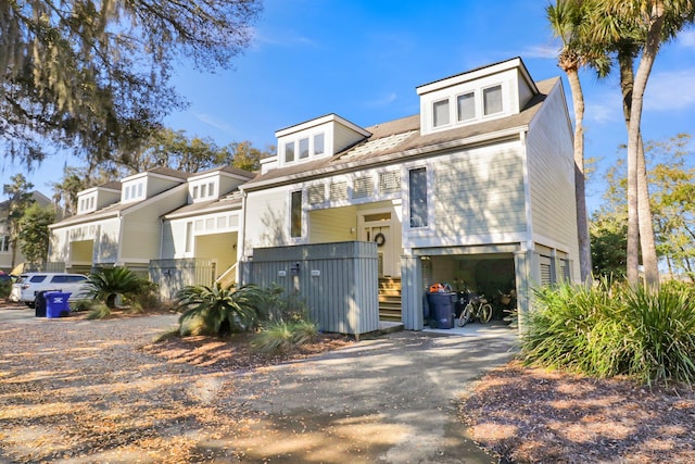 view of front of home featuring a garage