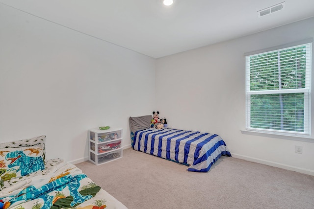 view of carpeted bedroom