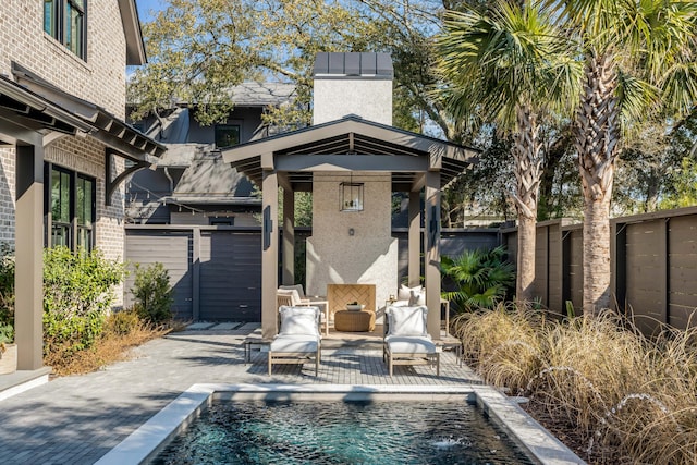 exterior space with a gazebo and a patio area