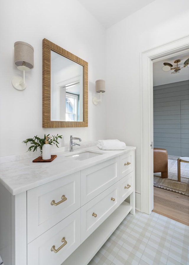 bathroom with vanity