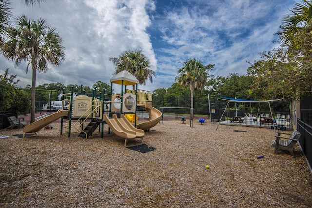 view of jungle gym