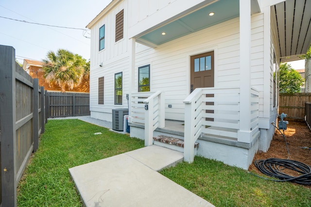 42 Poinsett St Unit B, Charleston, SC 29403 - entrance to property with board and batten siding and central air condition unit