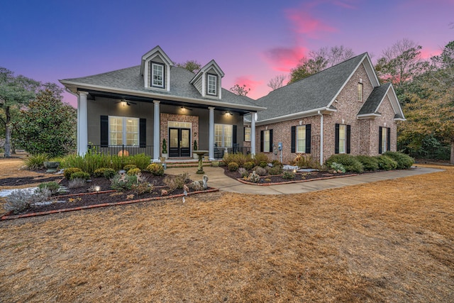 view of front of property with covered porch