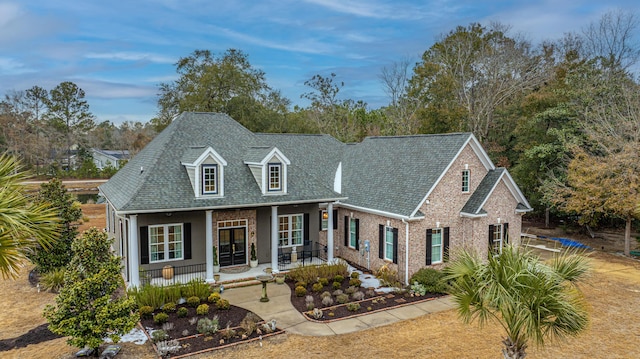 view of front of home with covered porch