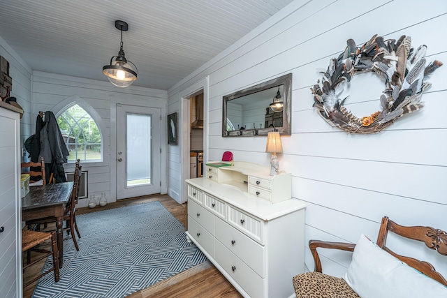 interior space featuring light wood-style floors
