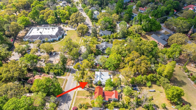 drone / aerial view with a residential view