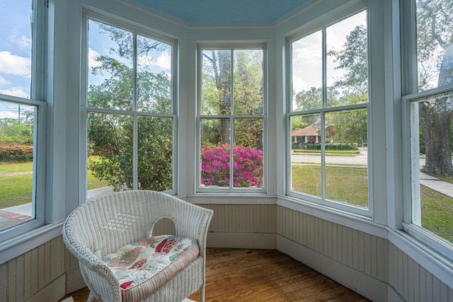 view of sunroom