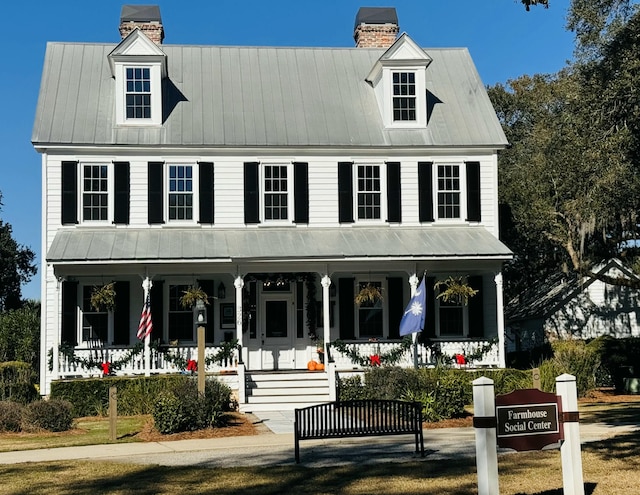 view of front of home with a porch