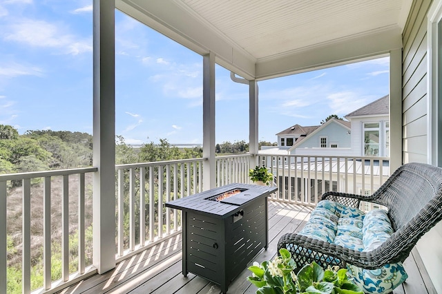 2072 Amenity Park Dr, Mount Pleasant, SC 29466 - wooden terrace with a fire pit