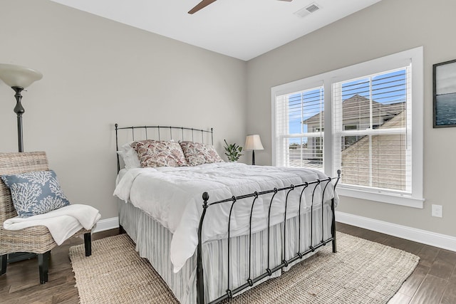 2072 Amenity Park Dr, Mount Pleasant, SC 29466 - bedroom with baseboards, wood finished floors, and ceiling fan