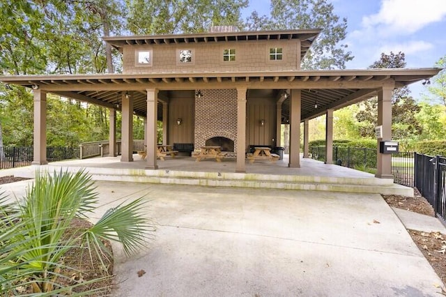 view of community featuring a patio area