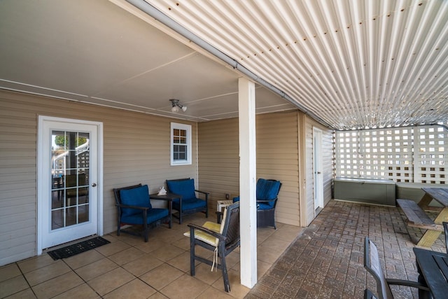 view of patio featuring outdoor lounge area