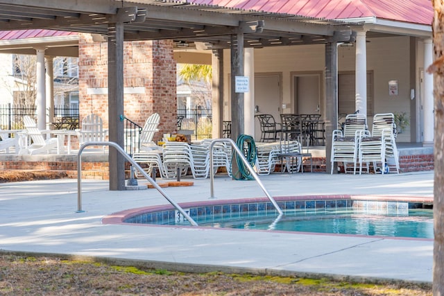 view of pool with a patio area