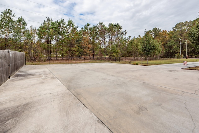 view of patio featuring basketball court