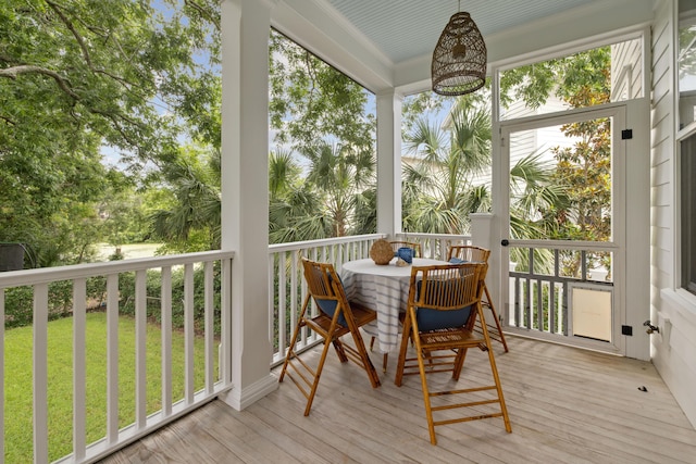 732 Gate Post Dr, Mount Pleasant, SC 29464 - sunroom featuring plenty of natural light and a chandelier