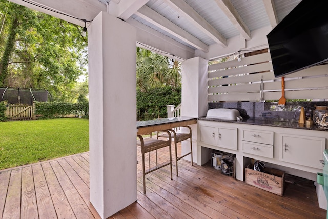 732 Gate Post Dr, Mount Pleasant, SC 29464 - deck with an outdoor kitchen