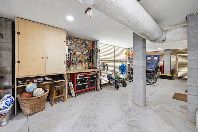 732 Gate Post Dr, Mount Pleasant, SC 29464 - garage with a workshop area