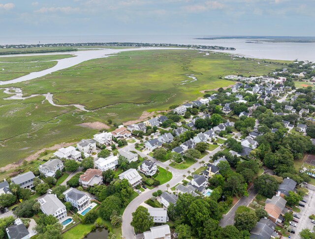 732 Gate Post Dr, Mount Pleasant, SC 29464 - aerial view of property and surrounding area featuring a large body of water, a golf club, and nearby suburban area