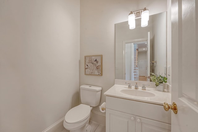 3331 Cottonfield Dr, Mount Pleasant, SC 29466 - bathroom with vanity, toilet, baseboards, and tile patterned floors
