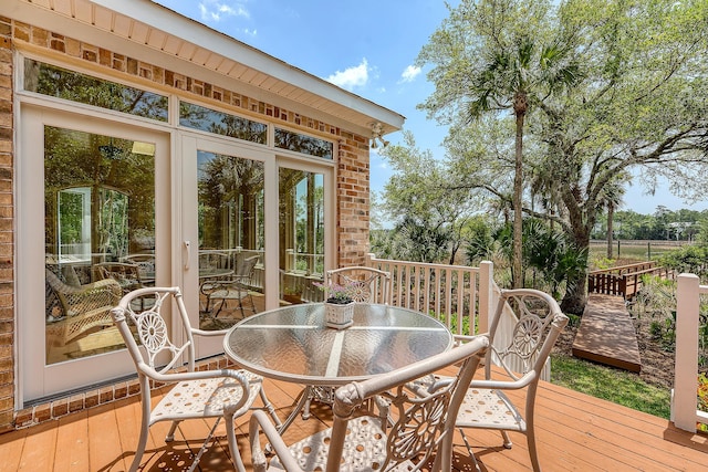 3331 Cottonfield Dr, Mount Pleasant, SC 29466 - wooden deck with outdoor dining area